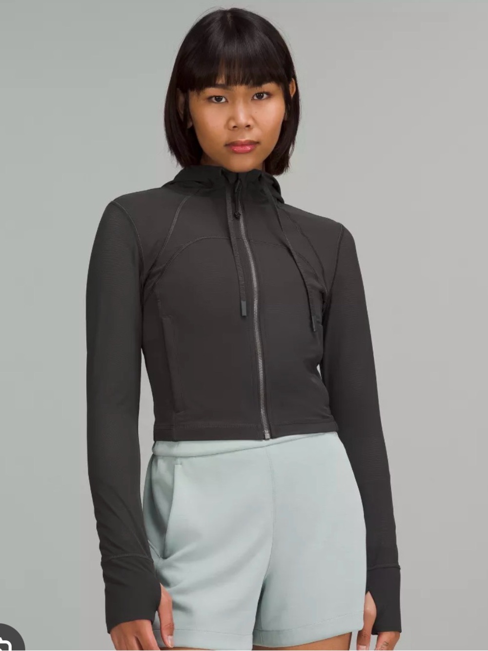 Mesh hooded define jacket